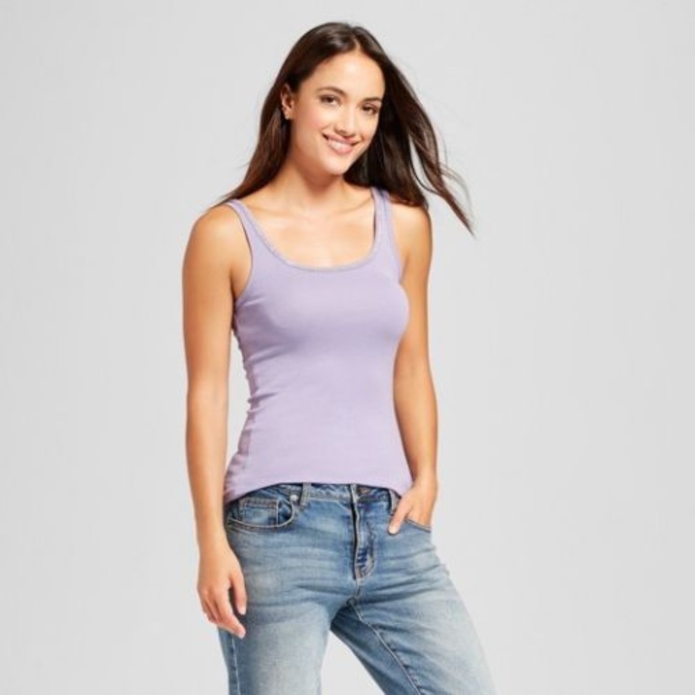 A New Day Violet Purple Beaded Sleeveless Tank Top